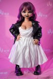 Tête S34 Bride poupée sexuelle silicone en stock 90cm bonnet D nature Dolls Castle