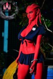 Tête A9 poupée sexuelle TPE en stock 160cm bonnet F rouge Dolls Castle