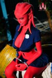 Tête A9 poupée sexuelle TPE en stock 160cm bonnet F rouge Dolls Castle